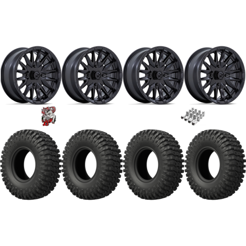 EFX MotoCrusher 33x10-15 Tires on MSA M49 Creed Matte Black Wheels