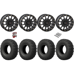 EFX MotoCrusher 32x10-15 Tires on SB-5 Matte Black Beadlock Wheels