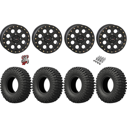 EFX MotoCrusher 33x10-15 Tires on SB-7 Matte Black Beadlock Wheels