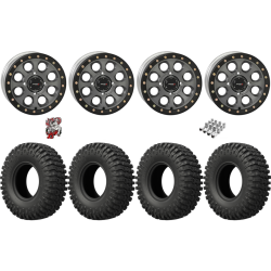 EFX MotoCrusher 32x10-15 Tires on SB-7 Matte Titanium Beadlock Wheels