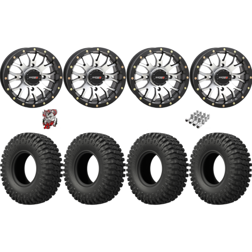 EFX MotoCrusher 32x10-14 Tires on ST-3 Machined Wheels