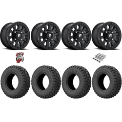 EFX MotoHammer 32x10-15 Tires on Fuel Tactic Matte Black Wheels