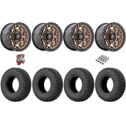 EFX MotoHammer 32x10-15 Tires on Fuel Unit Matte Bronze Wheels