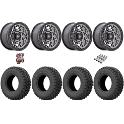 EFX MotoHammer 32x10-15 Tires on Fuel Unit Matte Anthracite Wheels