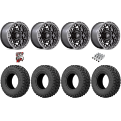 EFX MotoHammer 32x10-15 Tires on Fuel Unit Matte Black Wheels