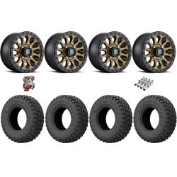 EFX MotoHammer 32x10-15 Tires on Fuel Vector Matte Bronze Wheels