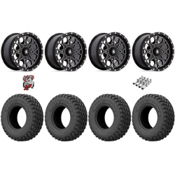 EFX MotoHammer 32x10-15 Tires on MSA M45 Portal Gloss Black Milled Wheels