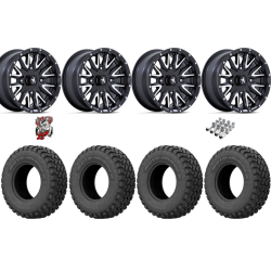 EFX MotoHammer 32x10-15 Tires on MSA M49 Creed Matte Black & Machined Wheels