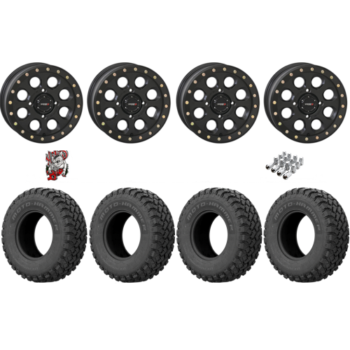 EFX MotoHammer 31x10-14 Tires on SB-7 Matte Black Beadlock Wheels