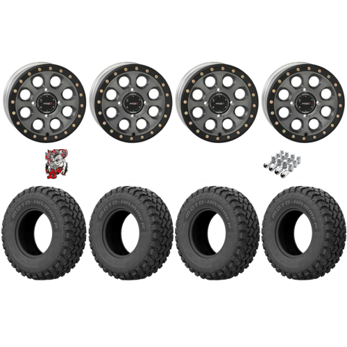 EFX MotoHammer 31x10-14 Tires on SB-7 Matte Titanium Beadlock Wheels