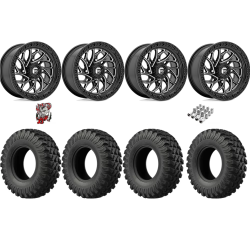 EFX MotoRally 37x10-15 Tires on Fuel Runner Gloss Black Milled Wheels