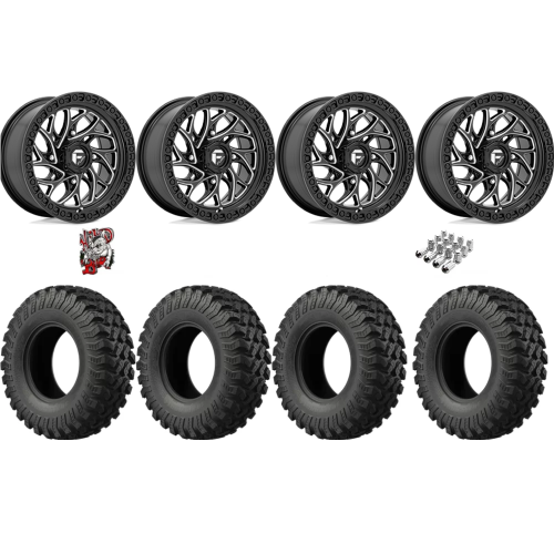 EFX MotoRally 37x10-15 Tires on Fuel Runner Gloss Black Milled Wheels