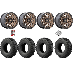 EFX MotoRally 37x10-15 Tires on Fuel Unit Matte Bronze Wheels