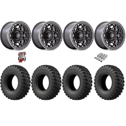 EFX MotoRally 37x10-15 Tires on Fuel Unit Matte Black Wheels