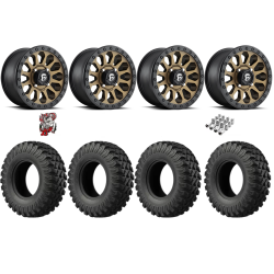 EFX MotoRally 37x10-15 Tires on Fuel Vector Matte Bronze Wheels