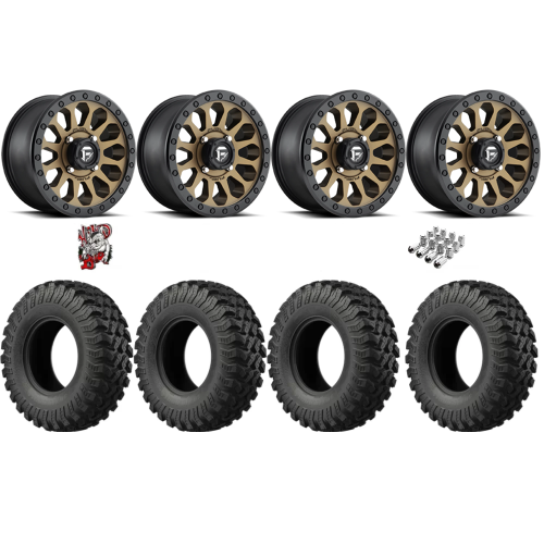 EFX MotoRally 33x10-15 Tires on Fuel Vector Matte Bronze Wheels