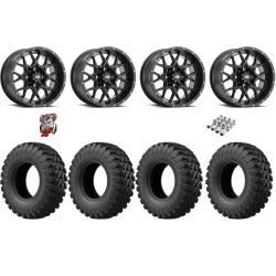 EFX MotoRally 28x10-14 Tires on ITP Hurricane Satin Black Wheels