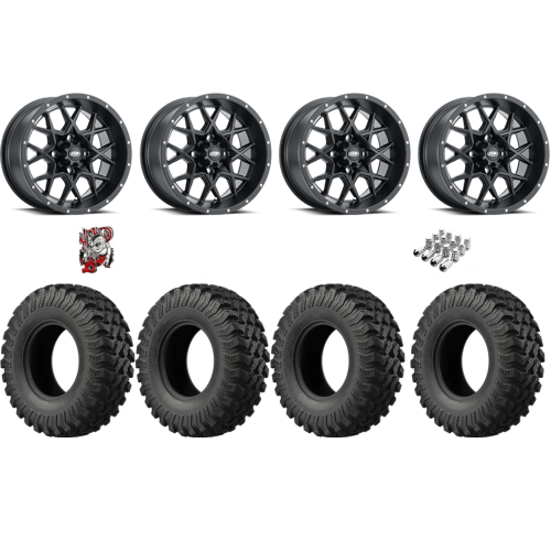 EFX MotoRally 37x10-15 Tires on ITP Hurricane Satin Black Wheels