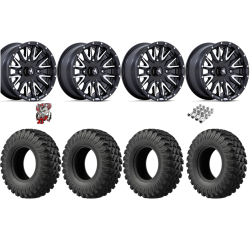 EFX MotoRally 28x10-14 Tires on MSA M49 Creed Matte Black & Machined Wheels