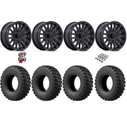 EFX MotoRally 28x10-14 Tires on MSA M49 Creed Matte Black Wheels