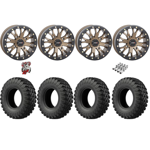 EFX MotoRally 37x10-15 Tires on SB-4 Bronze Beadlock Wheels