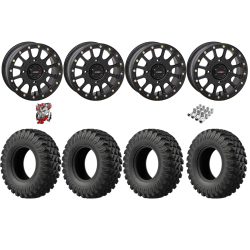 EFX MotoRally 37x10-15 Tires on SB-5 Matte Black Beadlock Wheels