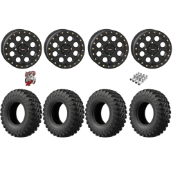 EFX MotoRally 37x10-15 Tires on SB-7 Matte Black Beadlock Wheels