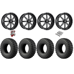 EFX MotoRally 37x10-18 Tires on Fuel Maverick Matte Black Milled Wheels