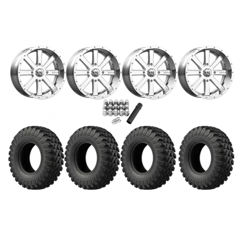 EFX MotoRally 37x10-18 Tires on MSA M34 Flash Chrome Wheels