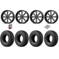 EFX MotoRally 37x10-18 Tires on MSA M34 Flash Gloss Black Milled Wheels