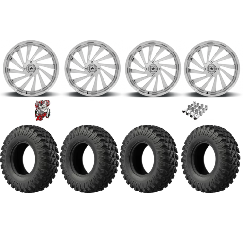 EFX MotoRally 37x10-18 Tires on MSA M46 Blade Chrome Wheels