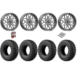 EFX MotoRally 37x10-18 Tires on MSA M47 Sniper Gunmetal Milled Wheels