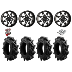 EFX Motohavok 45x10-24 Tires on ST-7 Gloss Black Wheels