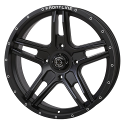 BKT AT 171 37x9-22 Tires on Frontline 505 Black Wheels