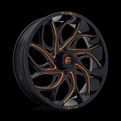 BKT TR 171 42-9.5-24 Tires on Fuel Runner Candy Orange Wheels