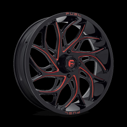 BKT TR 171 37-8.3-22 Tires on Fuel Runner Candy Red Wheels