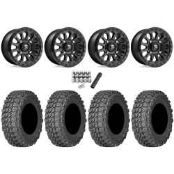 Gladiator X Comp ATR 28x10-14 (10ply) Radial Tires on Fuel Vector Matte Black Wheels