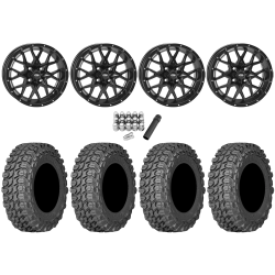 Gladiator X Comp ATR 30x10-14 (10ply) Radial Tires on ITP Hurricane Satin Black Wheels