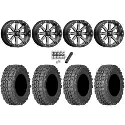 Gladiator X Comp ATR 30x10-14 (10ply) Radial Tires on MSA M21 Lok Gunmetal Beadlock Wheels