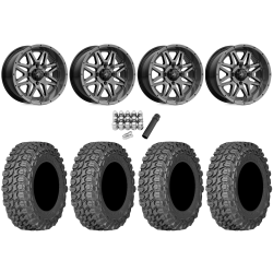 Gladiator X Comp ATR 28x10-14 (10ply) Radial Tires on MSA M26 Vibe Dark Tint Wheels