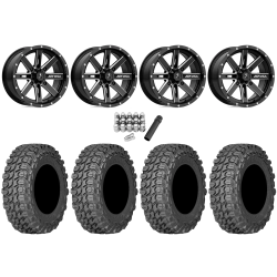 Gladiator X Comp ATR 28x10-14 (10ply) Radial Tires on MSA M41 Boxer Gloss Black Milled Wheels