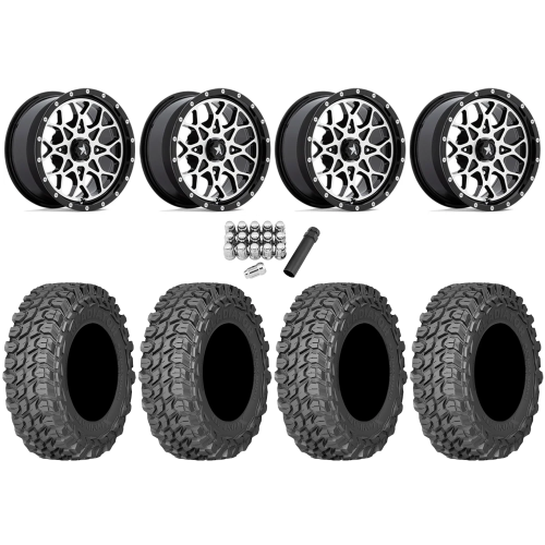 Gladiator X Comp ATR 28x10-14 (10ply) Radial Tires on MSA M45 Portal Machined Wheels