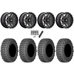 Gladiator X Comp ATR 28x10-14 (10ply) Radial Tires on MSA M45 Portal Gloss Black Milled Wheels