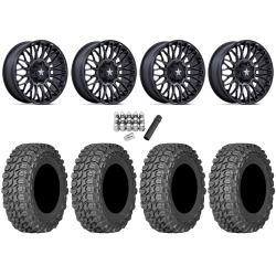 Gladiator X Comp ATR 28x10-14 (10ply) Radial Tires on MSA M50 Clubber Matte Black DDT Wheels