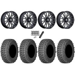 Gladiator X Comp ATR 28x10-14 (10ply) Radial Tires on MSA M51 Thunderlips Machined Wheels