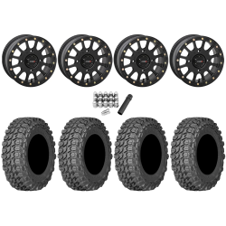 Gladiator X Comp ATR 30x10-14 (10ply) Radial Tires on System 3 Offroad SB-5 Matte Black Beadlock Wheels