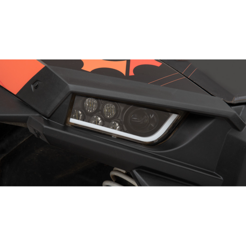 Polaris General Moose Racing LED Black Headlights with Halo