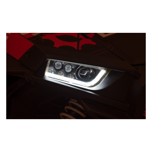 Polaris General Moose Racing LED Black Headlights with Halo