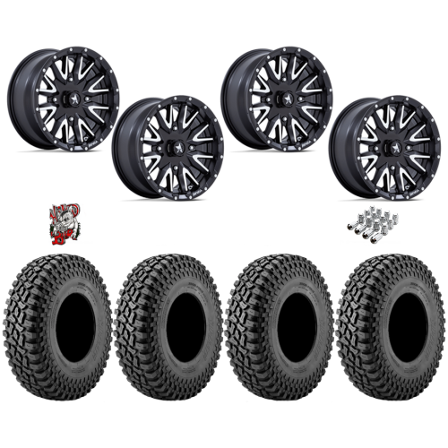 Incursion A/T 30x10-14 Tires on MSA M49 Creed Matte Black & Machined Wheels