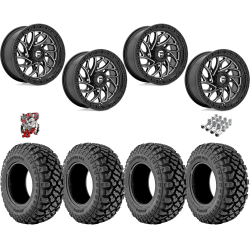 Kenda Klever X/T 32x10-15 Tires on Fuel Runner Gloss Black Milled Wheels